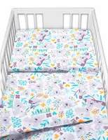 2-dielne bavlnené obliečky Koala na strome - biela/liala, 135x100 cm