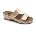 Leon 2020 Dámska zdravotná celokožená obuv s prackou 36 - 23,5cm, lososová, 5,0 cm