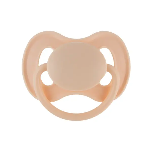 Canpol babies Cumlík kaučukový s okrúhlou špičkou NUDE 6-18m krémový