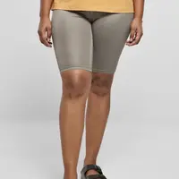 Women's synthetic leather bib shorts for asphalt