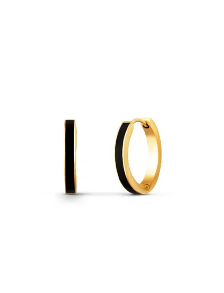 Black Sara Gold Earrings