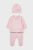 Dětská bavlněná souprava Mayoral Newborn růžová barva, 9981