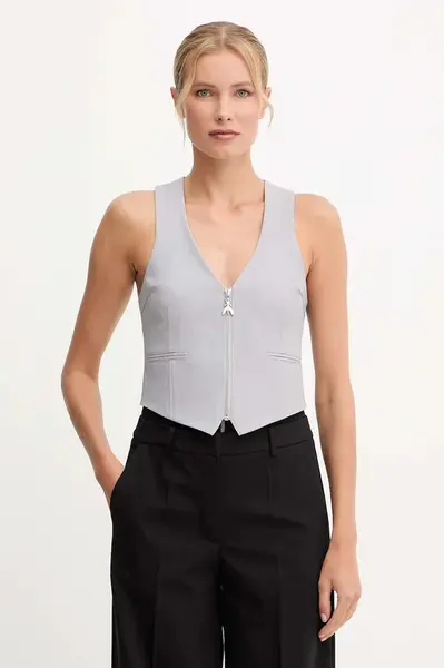 Vesta Patrizia Pepe šedá barva, jednořadá, 2C1652 A498