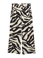 TOM TAILOR Nohavice  krémová / čierna