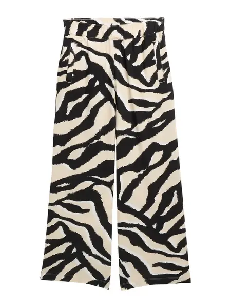 TOM TAILOR Nohavice  krémová / čierna