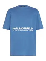 Karl Lagerfeld Tričko 'Rue St-Guillaume'  dymovo modrá / biela