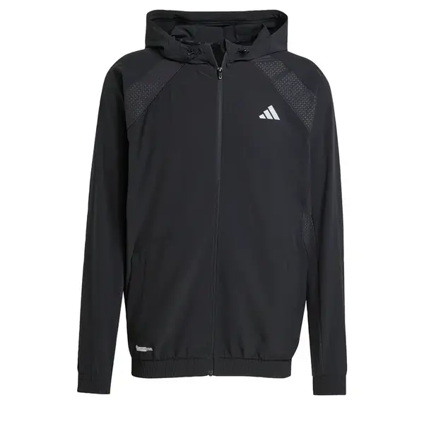 ADIDAS PERFORMANCE Tréningová bunda 'Tech Apparel'  čierna / biela
