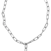 Y Chain Peace náhrdelník - stříbrné barvy