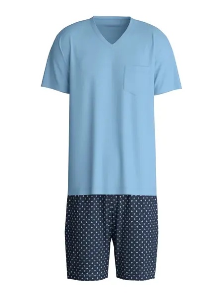 CALIDA Krátke pyžamo  námornícka modrá / tyrkysová / opálová / biela