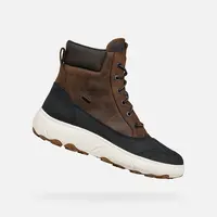 Hnědá pánská kotníková obuv Geox Nebula + Grip AB - Pánské