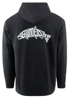 Grundéns mikina eat your words dwr hd hoodie black salmon graphic - xxl