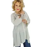 Pri Elegant oversize Brocade tunic shirt with longer back NEVADA