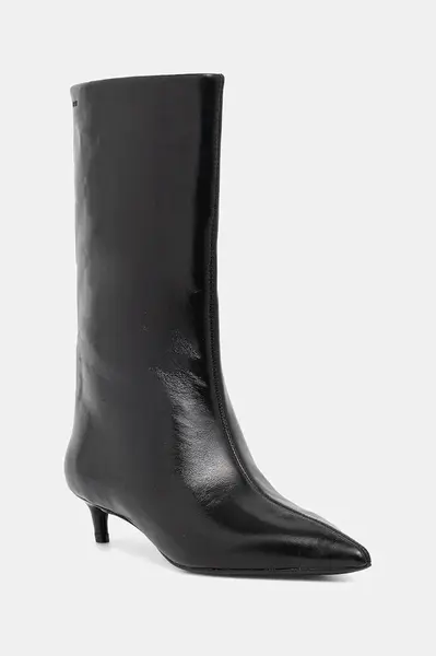 Kožené kozačky BOSS Gracey