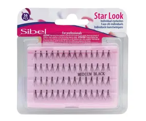Umělé trsové řasy Sibel Star Look Individual Eyelashes - velikost M, 56 ks (0002692)