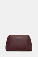 Kožená kosmetická taška MICHAEL Michael Kors vínová barva, 32F5SJ6T2T