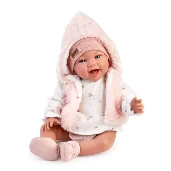 Guca 10284 Olívia - zátěžová realistická panenka s měkkým látkovým tělem - 42 cm