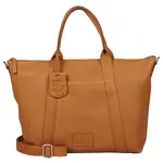 Dámská kožená kabelka na notebook Burkely Alenes - koňak