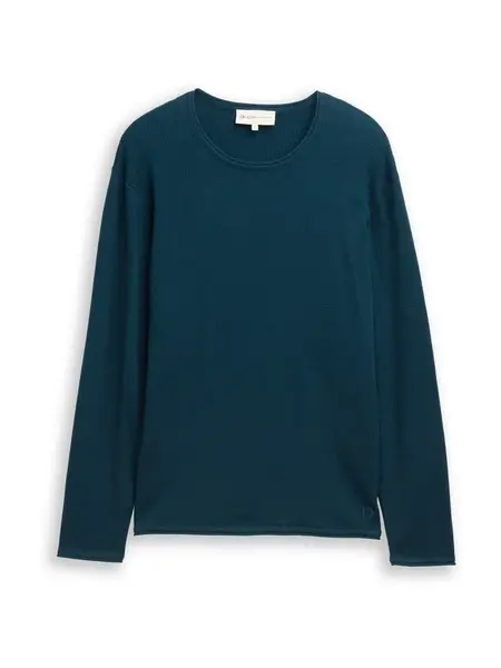 TOM TAILOR DENIM Sveter  petrolejová