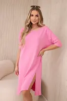 Oversize šaty světle růžové