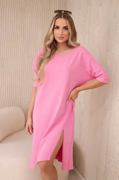 Oversize šaty světle růžové