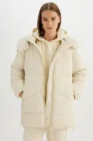 DEFACTO Water Repellent Hooded Puffer Jacket Parka Zipper Snap Pocket C9372AX24WN