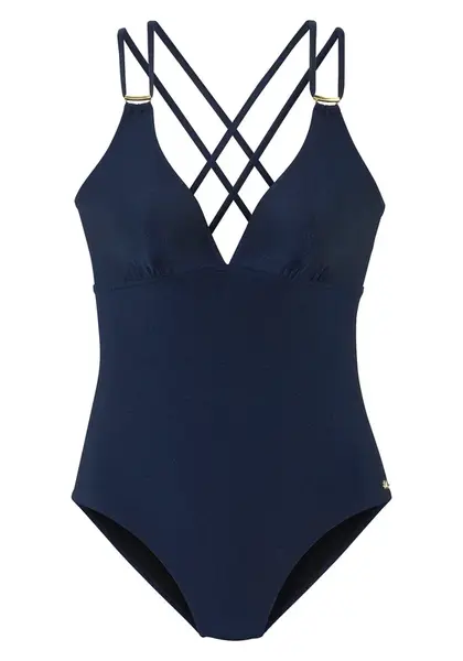 JETTE Jednodielne plavky  námornícka modrá