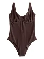 Next Jednodielne plavky  čokoládová