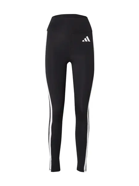 ADIDAS PERFORMANCE Športové nohavice 'Optime Essentials'  čierna / biela