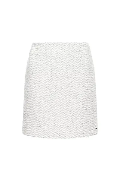 Tommy Hilfiger Skirt - WOOL BLEND HERRINGB SHORT SKIRT grey