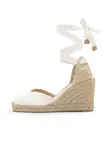 Castañer Espadrilky 'Chiara'  svetlobéžová / biela