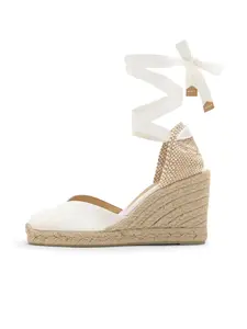 Castañer Espadrilky 'Chiara'  svetlobéžová / biela