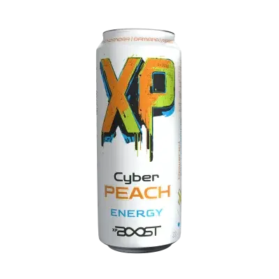 XP BOOST energetický DRINK - CYBER PEACH  - 0.5 l