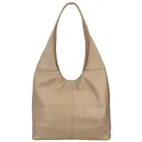 Dámská kožená kabelka přes rameno tmavě béžová - ItalY SkyFull