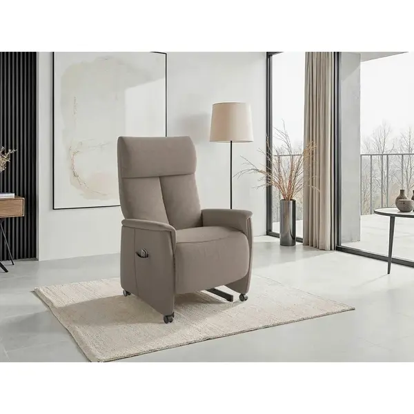 Sit & More RELAXAČNÍ KŘESLO, textil, šedohnědá