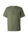 Calvin Klein Jeans Tričko 'CK Monogram Logo'  olivová