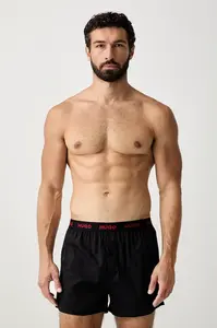 HUGO volné boxerky pánské bavlněné WOVEN BOXER TRIPLET 3-pack