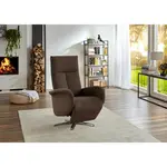 Sit & More RELAXAČNÍ KŘESLO, textil, tmavě hnědá