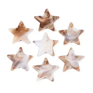 Two Tone Opaque Plastic Pendants