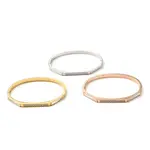 Shell Oval and Cubic Zirconia Hinged Bangle