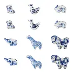 12Pcs 6 Styles Handmade Porcelain Beads