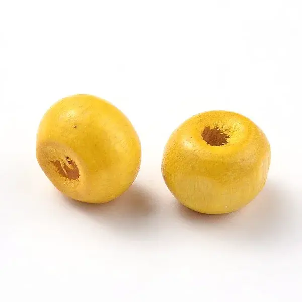 Dyed Natural Wood Beads