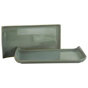Creatable SADA SERVÍROVACÍCH PODNOSŮ kamenina keramika 2dílné 16,5/33 cm
