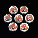 Halloween Printed Natural Wood Beads