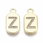 Brass Micro Pave Clear Cubic Zirconia Pendants