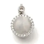 Brass Micro Pave Cubic Zirconia Pendants