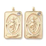 Brass Micro Pave Cubic Zirconia Pendants