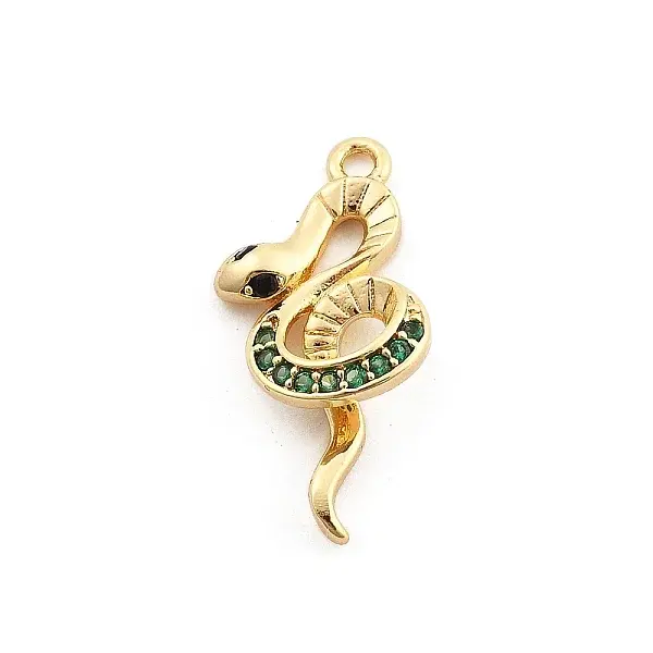 Brass Micro Pave Cubic Zirconia Pendants