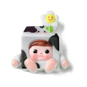 Cartoon Boy Opaque Resin Decoden Cabochons