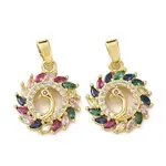 Brass Micro Pave Cubic Zirconia Pendants