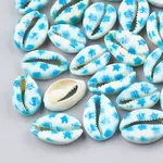 Printed Cowrie Shell Beads